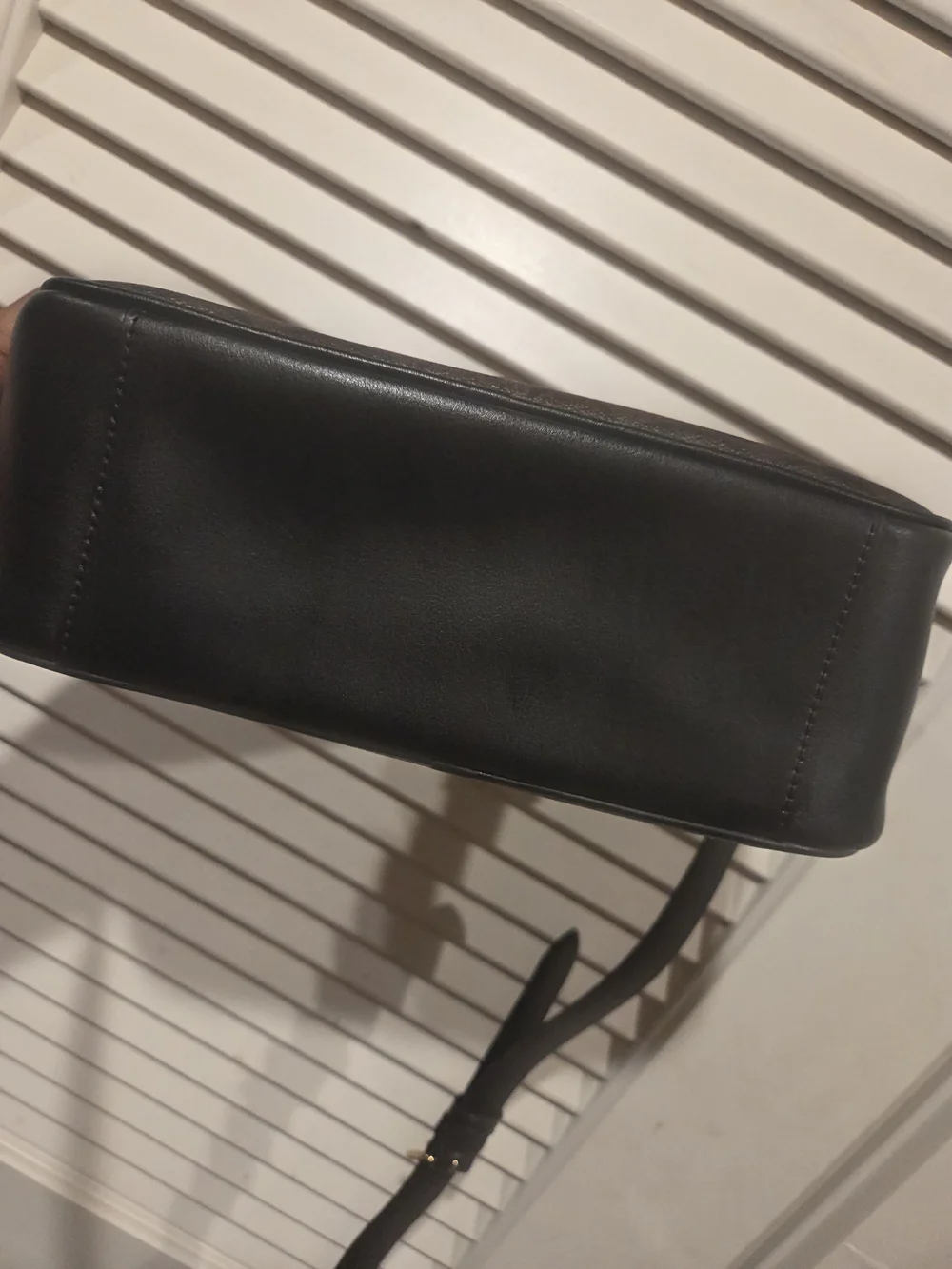 Coach Dark Brown Signature Canvas Crossbody with Gold Hardware